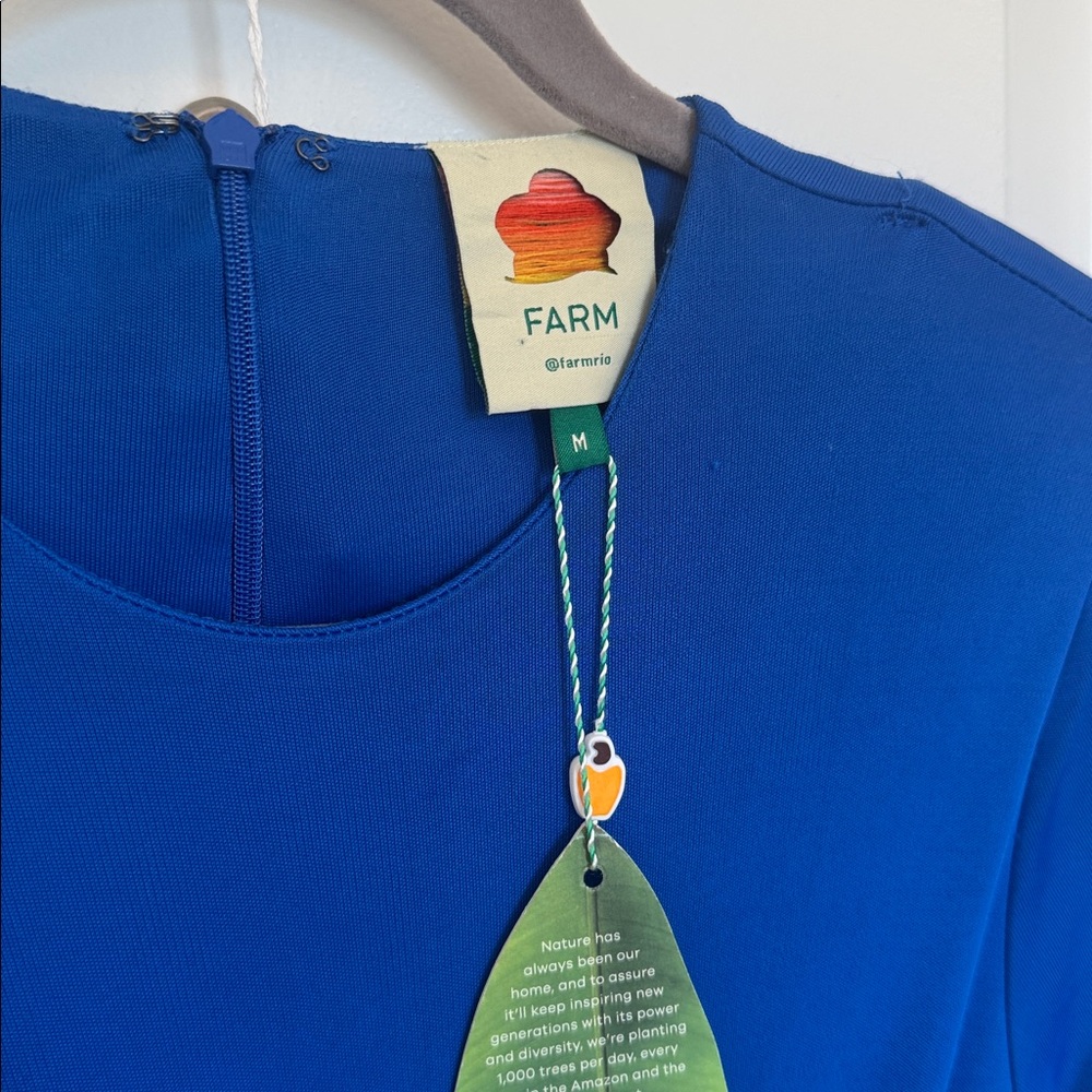 FARM Rio Royal Blue Long Sleeve Cutout Maxi Dress - Picture 4 of 10